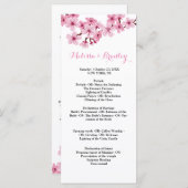 さくら ピンク 白  フラワーテーマの式典プログラム プログラム (正面/裏面)