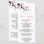 さくら ピンク 白 花の式 プログラム (正面/裏面)