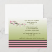 さくら; ベビーシャワー 招待状 (正面/裏面)