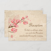 さくら ライトベージュ 披露宴 招待状 (正面/裏面)