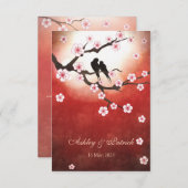 さくら&ラブバーズ おもてなしウェディング 招待状 (正面/裏面)