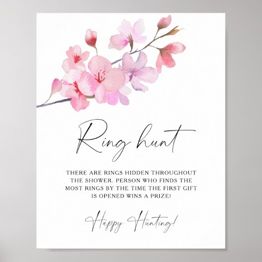 さくら - リングハント ブライダルシャワーゲーム ポスター (正面)