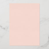 さくら ローズゴールド フォイル フラワープリント ドレス ブライダルシャワー 箔招待状 (裏面)