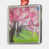 さくら 日本の桜の花のアート メタルオーナメント (左)