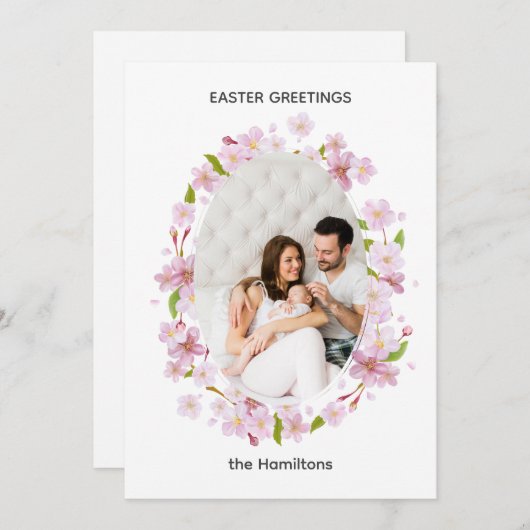 さくら 花 イースター フレーム カード (正面/裏面)