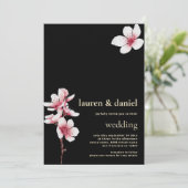 さくらQRコード Champagne Gold ブラック 招待状 (スタンド正面)