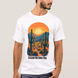 さぐろ国立公園サンセット – 砂漠の風景 Tシャツ