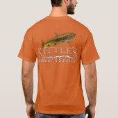 さけ魚釣りTシャツで皆さん! Tシャツ (裏面)