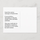 ささやかなスモールビジネス「ありがとう」ポストカード ポストカード (裏面)