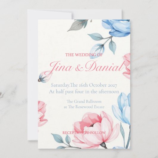 ささやかな庭園  招待状 (裏面)