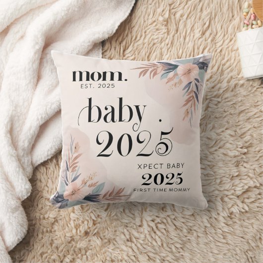 ささやかな新しい生命の兆し：ママ 2025年 見守る大切な宝物 クッション (ブランケット)