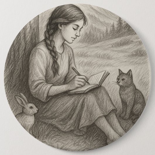 ささやかれた思い出 缶バッジ (正面)