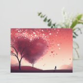 ささやきの愛：手紙を書いて - バレンタインカード シーズンカード (スタンド正面)