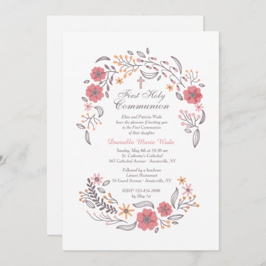 ささやきの招待状を温和にして下さい 招待状 (正面/裏面)