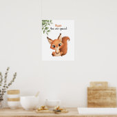 ささやきリスの主張のカスタマイズ ポスター (キッチン)