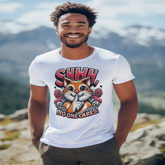 ささやき声と芸術的誰も気にない Tシャツ