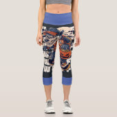 ささやき声の流れ方：高いウェイストキャプリス カプリレギンス (正面)