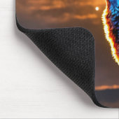 ささやき夜：オオカミ・ムーン・マウス・パッド マウスパッド (コーナー)