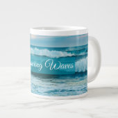ささやき波：海インスパイア- ASMR ジャンボコーヒーマグカップ (正面右)