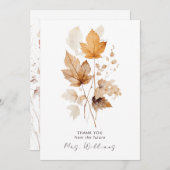 ささやき秋ブライダルシャワーサンキュー サンキューカード (正面/裏面)