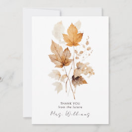 ささやき秋ブライダルシャワーサンキュー サンキューカード