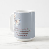 ささやき素朴花びら コーヒーマグカップ (正面左)
