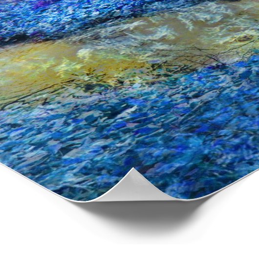 ささやき、自然の風景のポスター、青い風景、 ポスター (角)