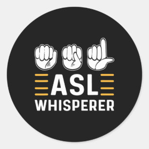 ささやき。Asl認識度ハンドサイン言語ろう者P ラウンドシール