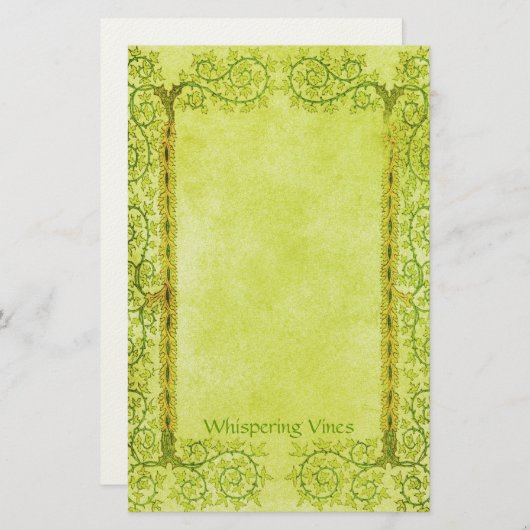 ささやくつる植物-中世文房具 便箋 (正面/裏面)