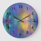 ささやくような森の中で、神秘的で癒やされるだろう。 ラージ壁時計 (正面)