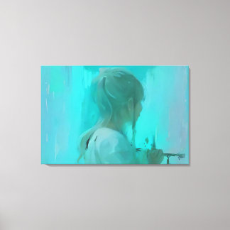 ささやくターコイズの夢のキャンバス壁画 キャンバスプリント