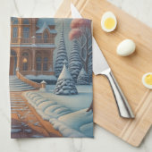 ささやく夢の城 キッチンタオル (四つ折り)