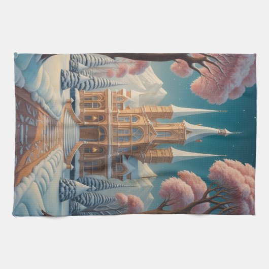 ささやく夢の城 キッチンタオル (横)