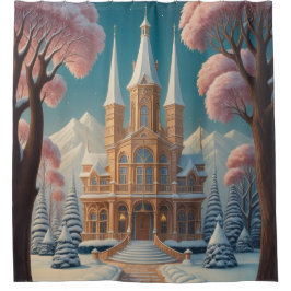 ささやく夢の城 シャワーカーテン