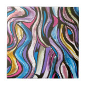 ささやく木手の色彩の鮮やかな抽象美術 タイル (正面)