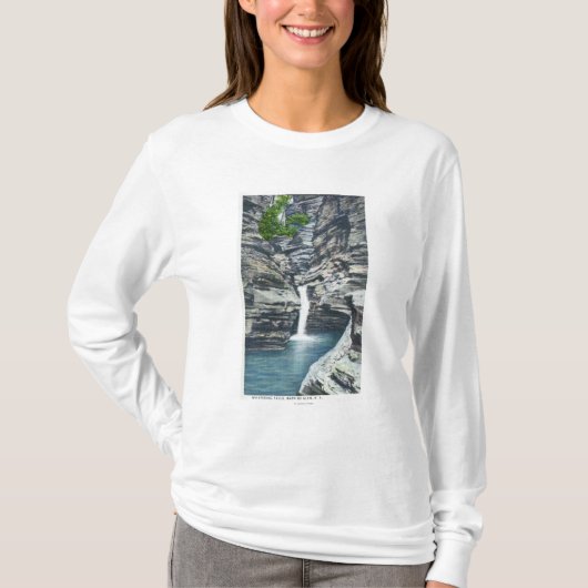 ささやく滝の眺め Tシャツ (正面)