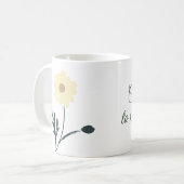 ささやく牧場 - バターイエローの花の装飾 コーヒーマグカップ (正面左)