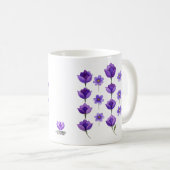 ささやく紫の花 コーヒーマグカップ (正面右)