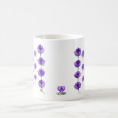 ささやく紫の花 コーヒーマグカップ (中央)