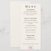 ささやく花びら エレガント ミニマル ウェディング メニュー (正面/裏面)