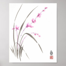 ささやく蘭の花開く ポスター