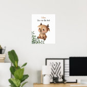 ささやく鹿の肯定 - カスタマイズ可能 ポスター (ホームオフィス)