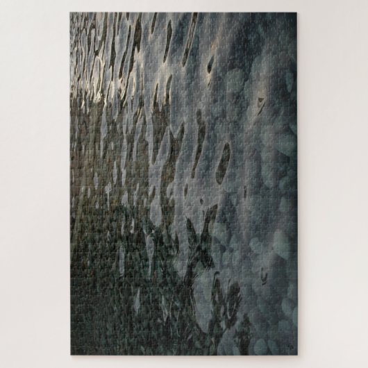 さざなみのある水シリーズの滑らかな石、写真4 ジグソーパズル (縦)