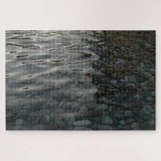 さざなみのある水シリーズの滑らかな石、写真6 ジグソーパズル (横)