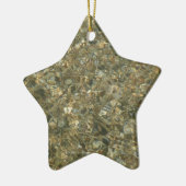 さざ波の下の貝殻 セラミックオーナメント (左)