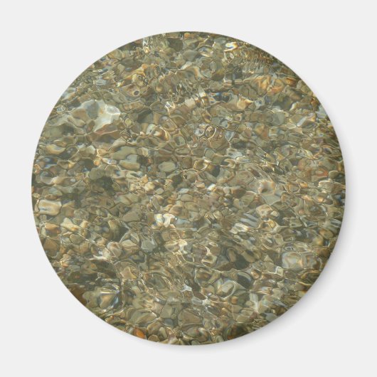 さざ波の下の貝殻 マグネット (正面)