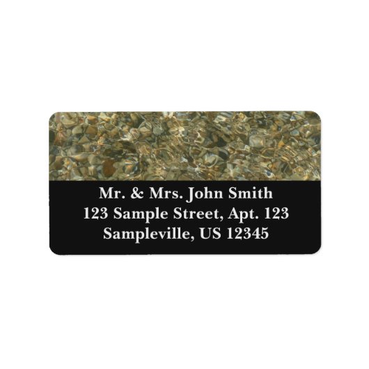 さざ波の下の貝殻 ラベル (正面)