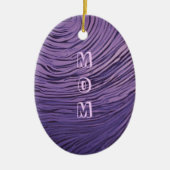 さざ波の激しい紫とピンクの母60誕生日 セラミックオーナメント (正面)