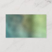 さざ波ガラスティール(緑がかった色)グリーングラスグラデーションスタイリストVip 名刺 (裏面)