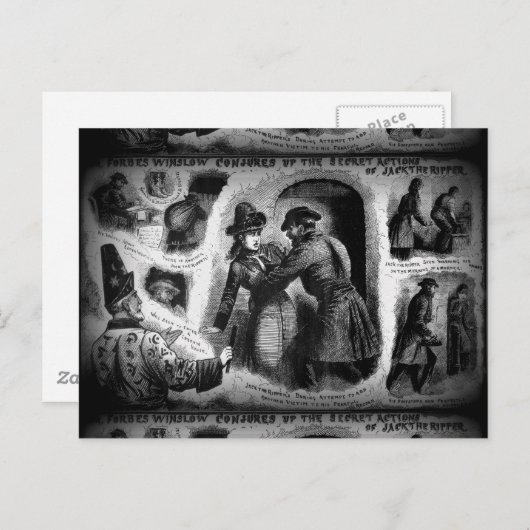 さざ波図解入りの、写真付きの警察のニュース ポストカード (正面/裏面)